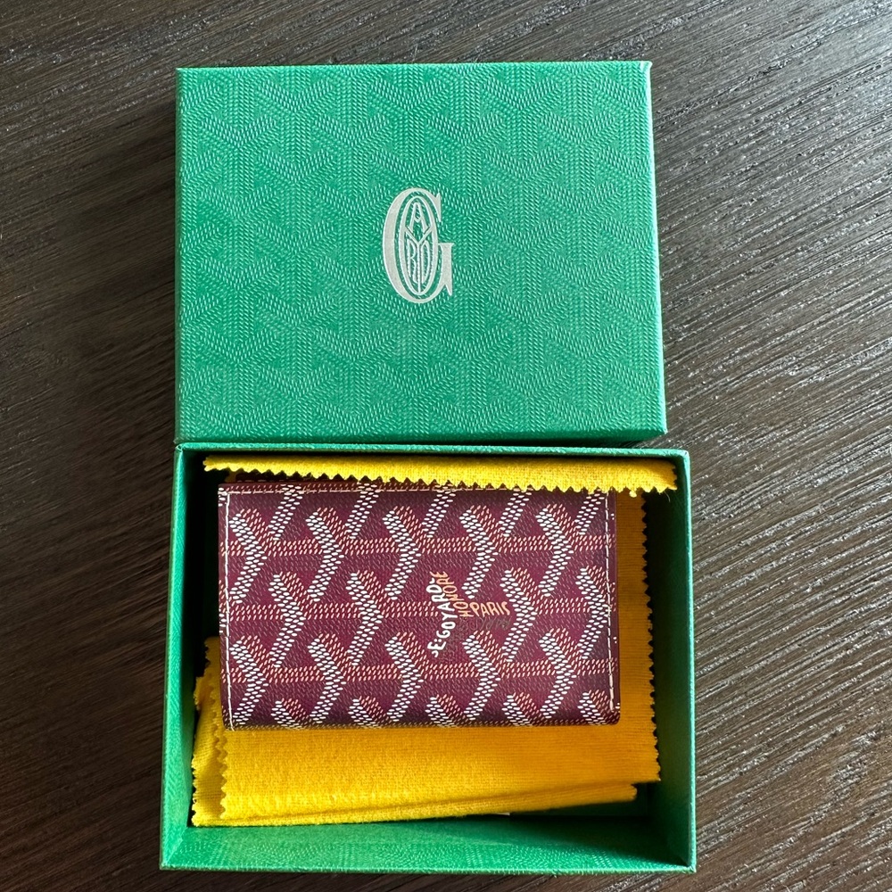 Goyard Burgundy Card Holder